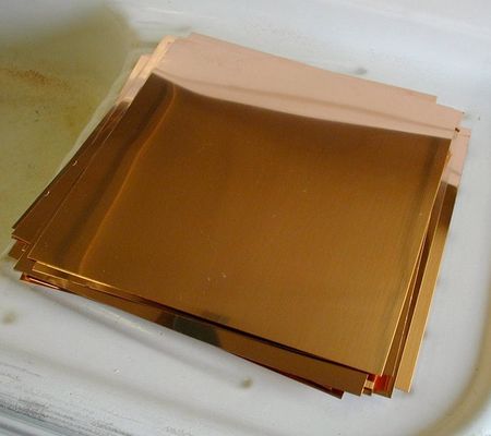 υλικό μεταλλικών πιάτων C11000 C26800 C67400 χαλκού 1.5mm παχύ